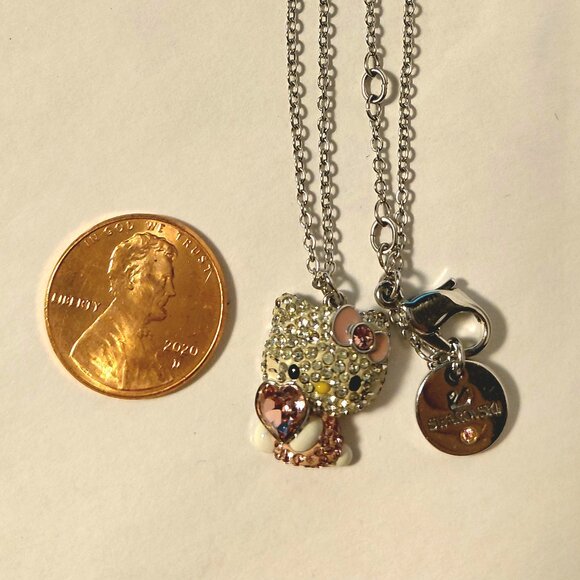 Swarovski Hello Kitty Crystal Necklace Limited Edition Japan pink Crystal - Picture 2 of 3